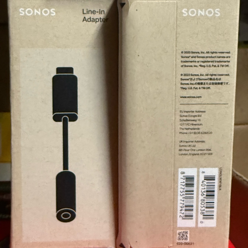 🎧 Sonos Line-In Adapter USB-C to 3.5mm Audio Input Official Sonos Accessory NEW